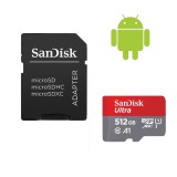 Sandisk 512GB microSDHC Ultra Class 10 UHS-I A1 (Android) + adapterrel 00215424
