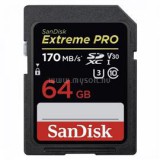 Sandisk 64GB SDXC Class 10 UHS-I U3  Extreme Pro memóriakártya (183530)