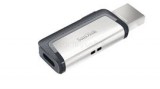 Sandisk Cruzer Ultra Dual Pendrive 128GB USB3.0+Type-C (fekete-ezüst) (173339)