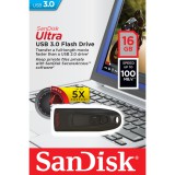 SANDISK CRUZER ULTRA PENDRIVE 16GB USB 3.0 Fekete (100 MB/s olvasási sebesség)