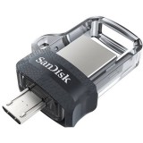 SanDisk Dual Drive m3.0 64 GB USB micro USB pendrive mobil memória 150 MB/s (SDDD3-064G-G46) (173385)