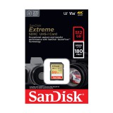 SanDisk Extreme 512GB SDXC Memóriakártya UHS-I U3 (180 MB/s olvasási sebesség)