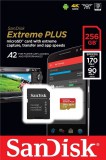 Sandisk EXTREME PLUS MICRO SDXC 256GB + ADAPTER CLASS 10 UHS-I U3 A1 V30 170/90 MB/S
