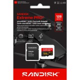 SanDisk Extreme PRO 128GB Micro SDXC CL10 UHS-I A2 U3 V30 5K + Adapter (250/120 MB/s)