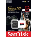 SanDisk Extreme Pro 128GB Micro SDXC U3 V30 + Adapter (200/90 MB/s)