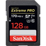 Sandisk Extreme Pro 128GB SDXC UHS-I U3 V30 CL10 (SDSDXXY-128G-GN4IN) - Memóriakártya