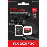 SanDisk Extreme PRO 512GB Micro SDXC CL10 UHS-I A2 U3 V30 5K + Adapter (250/170 MB/s)