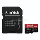 Sandisk Extreme Pro MicroSDHC memóriakártya 32GB, Class10, UHS-I + SD adapter (173427)