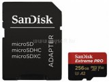 Sandisk Extreme Pro MicroSDXC memóriakártya 256GB, Class10, UHS-I U3 + adapter (183522)