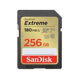 SanDisk Extreme SDXC™ 256GB memóriakártya (180MB/s olvasási / 130MB írási sebesség ) UHS-I, Class...