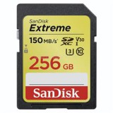 Sandisk Extreme SDXC memóriakártya 256GB, Class10. UHS-I U3 (183526)