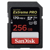 SANDISK Memóriakártya 183532, SDXC EXTREME PRO KÁRTYA 256GB, 170MB/s, UHS-I, V30, U3 (183532) - Memóriakártya