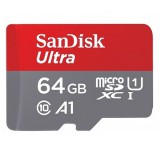 Sandisk microsd kártya - 64gb ultra android (140mb/s, class 10 uhs-i, a1) + adapter 00215421