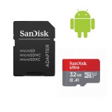 SanDisk  microSDHC™ Mobile Ultra™ 32GB memóriakártya, + adapter, (120MB/s) class 10, A1 + Android...