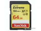 SanDisk SDXCExtreme kártya 64GB, 170/80 MB/s , UHS-I, Class 10, U3, V30 (121579)