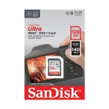 SanDisk Ultra 128GB SDXC Memóriakártya UHS-I Class 10 (140 MB/s olvasási sebesség)