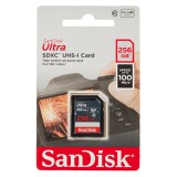 SanDisk Ultra 256GB SDXC Memóriakártya UHS-I Class 10 (100 MB/s olvasási sebesség)