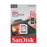SanDisk Ultra 512GB SDXC Memóriakártya UHS-I Class 10 (150 MB/s olvasási sebesség)