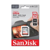 SanDisk Ultra 64GB SDXC Memóriakártya UHS-I Class 10 (140 MB/s olvasási sebesség)