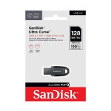 SanDisk Ultra Curve pendrive 128GB USB 3.2 Gen1 Fekete (100 MB/s)