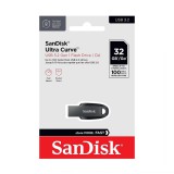 SanDisk Ultra Curve pendrive 32GB USB 3.2 Gen1 Fekete (100 MB/s)