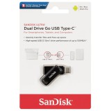 SANDISK ULTRA DUAL DRIVE GO PENDRIVE 256GB USB 3.1+ Type C Fekete