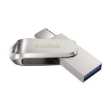 SANDISK Ultra Dual Drive Luxe  64GB USB 3.1 Type-A és Type-C ezüst 186463