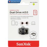 SANDISK ULTRA DUAL DRIVE PENDRIVE 16GB USB 3.0 + Micro USB Ezüst