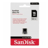SANDISK ULTRA FIT PENDRIVE 16GB USB 3.1 Fekete (130 MB/s olvasási sebesség)