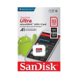 SANDISK ULTRA MICRO SDHC 32GB CL10 UHS-I U1 A1 (120 MB/s olvasási sebesség)