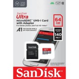 Sandisk ULTRA MICRO SDXC 64GB + ADAPTER CLASS 10 UHS-I U1 A1 140 MB/s