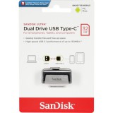 SANDISK ULTRA PENDRIVE 32GB USB Type-C Ezüst (150 MB/s olvasási sebesség)