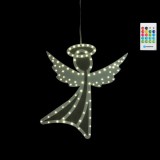 SantaClaus Karácsonyi zenélő ablak dekoráció angyal