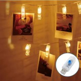 SantaClaus LED-es világító klipsz, meleg fehér, elemmel működő, beltéri IP20