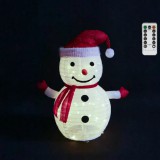 SantaClaus Összecsukható világító hóember hideg fehér 0,7 m kültéri és beltéri használatra
