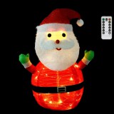 SantaClaus Összecsukható világító Mikulás Meleg Fehér 0,7m kültérre és beltérre