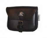 Sas dísszel bőr övtáska, fekvő
