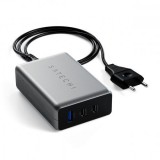Satechi 100W USB-C PD Compact GaN Wall Charger Space Gray ST-TC100GM-EU