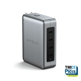 Satechi 145W USB-C 4-Port GaN Travel Charger Space Grey ST-W145GTM