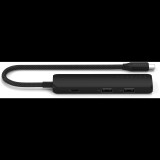 Satechi 4in1 USB-C Slim Multiport adapter 4K, fekete (ST-P4SK)