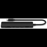 Satechi 7in1 USB-C Slim Multiport adapter Ethernet csatlakozóval, fekete (ST-P7SK)