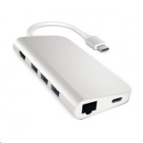 Satechi Aluminium TYPE-C Multi-Port Adapter ezüst (ST-TCMAS) (ST-TCMAS)