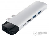 Satechi alumínium Type-C Pro hub, ezüst