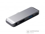 Satechi ST-TCMPHM  Aluminium Type-C Mobile Pro Hub, HDMI 4k, 1x Jack 3mm, 1x USB-A, 1x USB-C, Ezüst