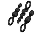Satisfyer Booty Call - anál plug szett - fekete (3 részes)