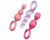 Satisfyer Booty Call - anál plug szett - színes (3 részes)