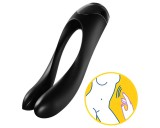 Satisfyer Candy Cane - akkus, vízálló kétágú vibrátor (fekete)