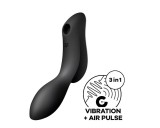 Satisfyer Curvy Trinity 2 - léghullámos 2in1 vibrátor (fekete)