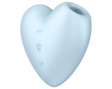 Satisfyer Cutie Heart - akkus léghullámos csikló vibrátor (kék)