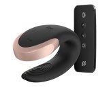 Satisfyer Double Love - okos, rádiós párvibrátor (fekete)